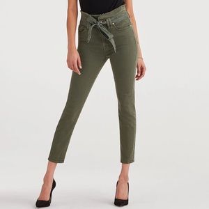 7 For All Mankind Paperbag Roxanne in Green